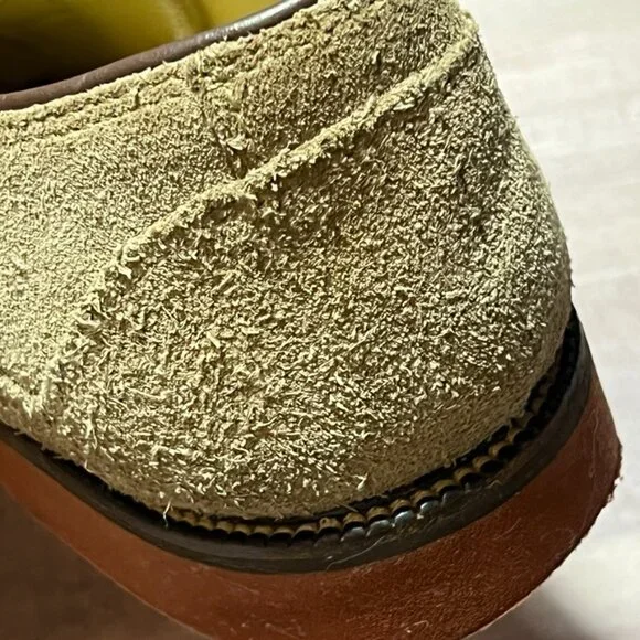 1901 Mens Round Toe Oxford  Round Toe Comfort Tan Leather Suede Shoe Size: 8M - Picture 13 of 14